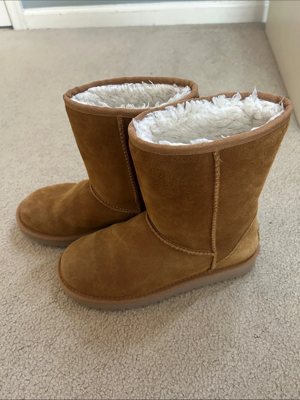 Koolaburra Suede Fleece-Lined Boots - Chestnut Brown